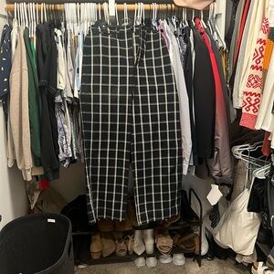 Madewell wide-leg plaid pants